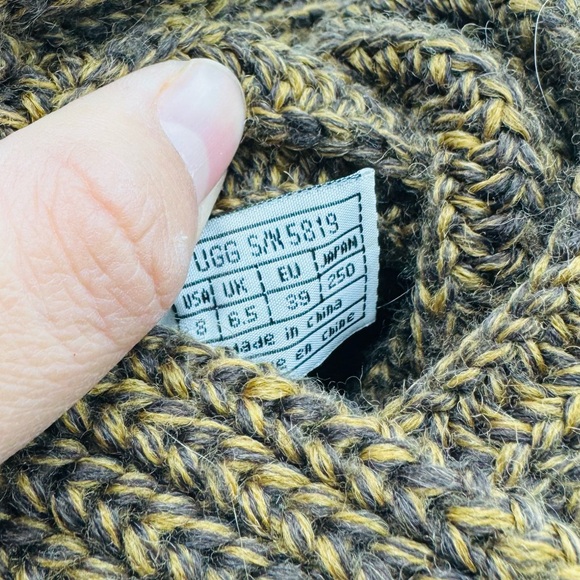 Ugg Classic Cardy Knit Sweater Boots Confetti Brown Green Size 8 - Picture 10 of 11